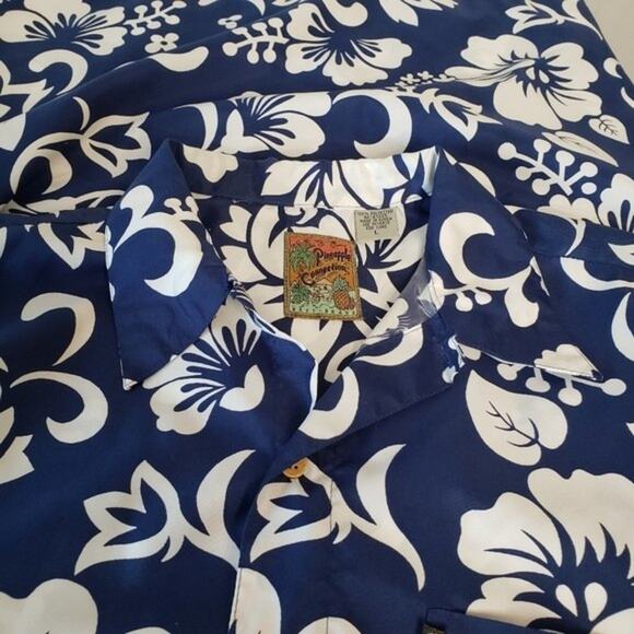 Pineapple Connection Hawaiian Floral Button Casual Shirt L - Picture 4 of 7